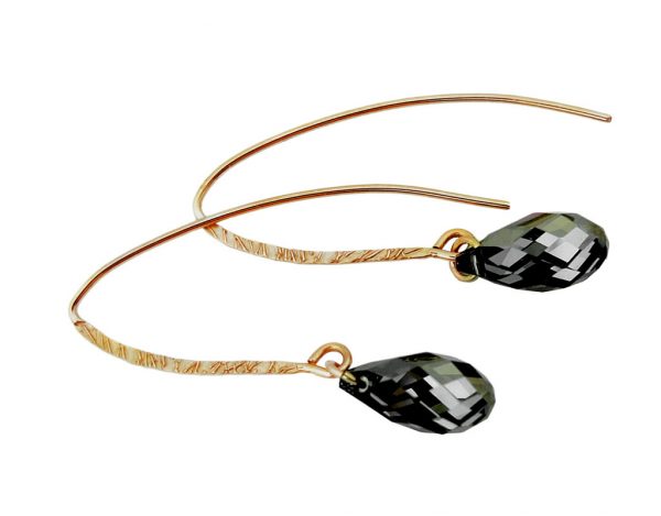 Swarovski crystal long earrings