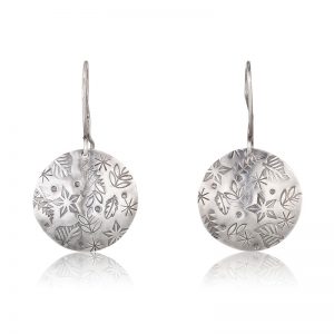 Sterling silver stamped earrings