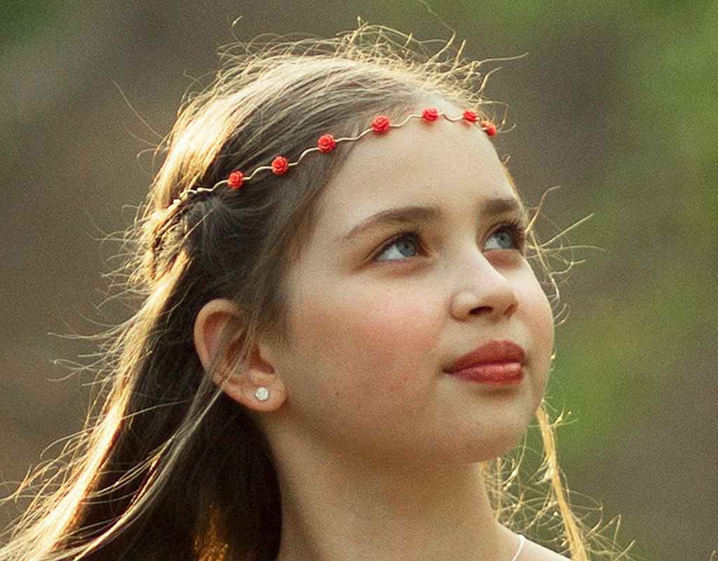 White rose earrings for girls